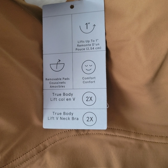 🌻TRUE & CO BRAND NEW LIFT V-NECK BRALETTE SIZE 2X - Picture 9 of 10
